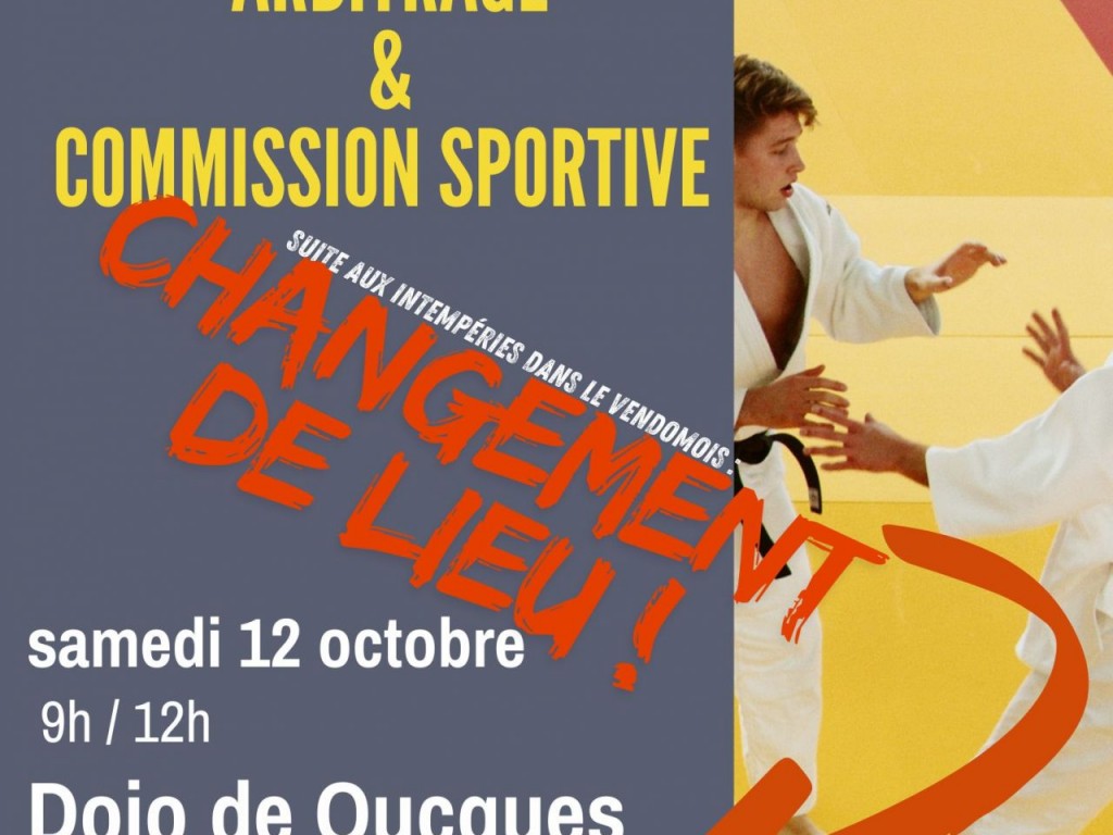 Image de l'actu 'changement de lieu stage arbitrage et commission sportive'